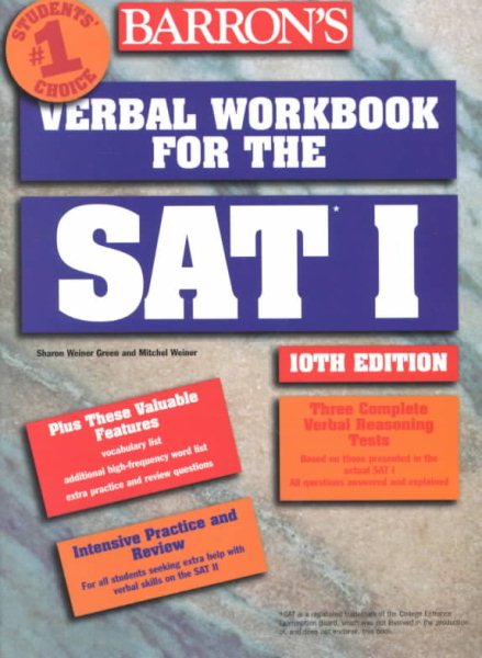Verbal Workbook for the SAT I (Barron's SAT Critical Reading Workbook) cover