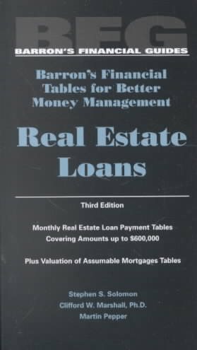 Real Estate Loans (Barron's Financial Tables) cover