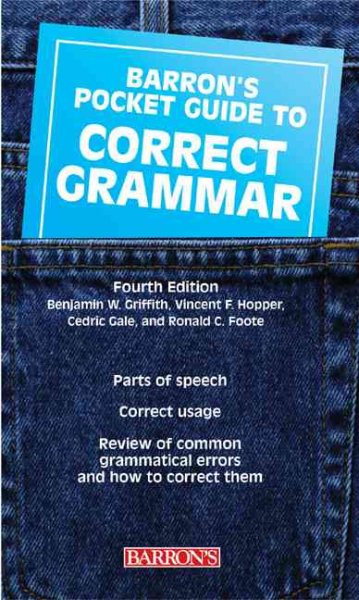 Pocket Guide to Correct Grammar (Barron's Pocket Guides) cover
