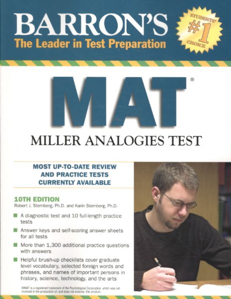Barron's MAT: Miller Analogies Test (Barron's: The Leader in Test Preparation) cover