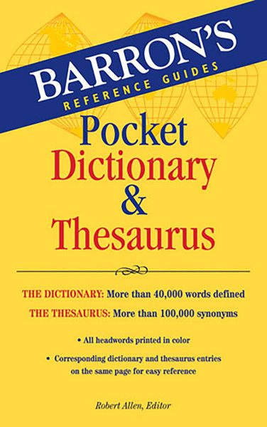 Barron's Pocket Dictionary & Thesaurus cover