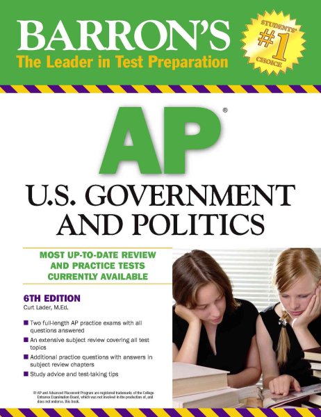Barron's Ap U.s. Government and Politics (Barron's AP United States Government & Politics) cover