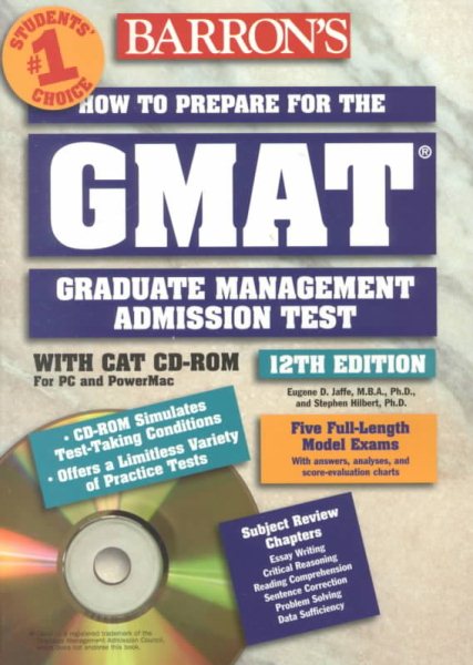 Barron's Gmat: How to Prepare for the Graduate Management Admission Test (Barron's How to Prepare for the Graduate Management Admission Test (Gmat) (Book and CD-Rom), 12th ed) cover