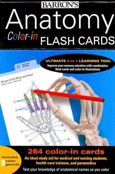 Anatomy Color-in Flash Cards: Ultimate 2-in-1 Learning Tool