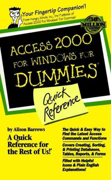 Access 2000 for Windows For Dummies Quick Reference cover