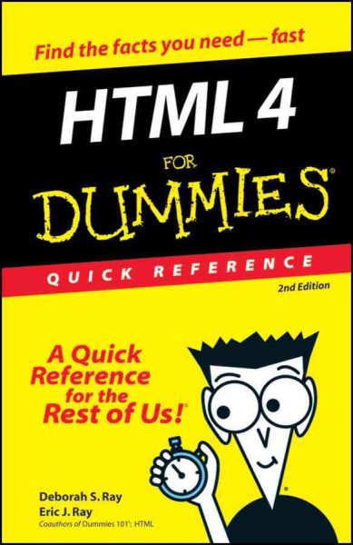 HTML 4 For Dummies: Quick Reference cover
