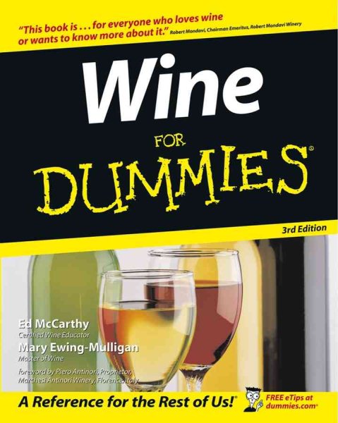 Wine For Dummies (For Dummies (Lifestyles Paperback)) cover