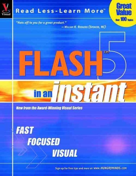 Flash 5 In An Instant (Visual Read Less, Learn More) cover