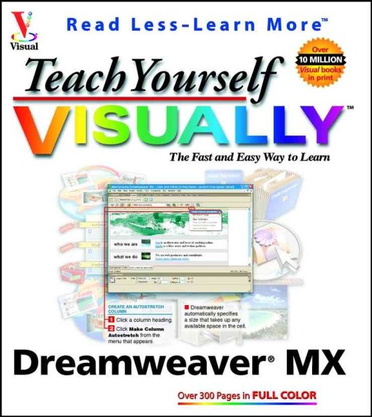 Teach Yourself VISUALLY Dreamweaver MX (Visual Read Less, Learn More) cover