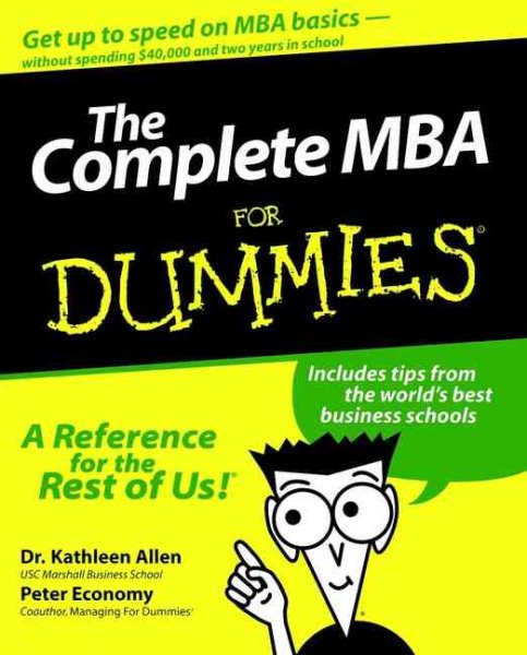 The Complete MBA For Dummies cover