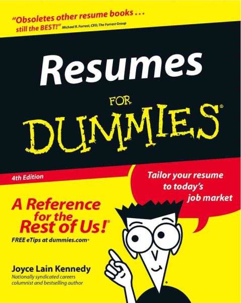Resumes For Dummies cover