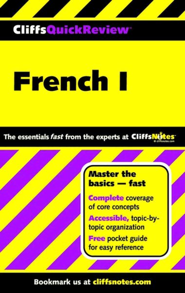 CliffsQuickReview French I (Bk. 1): Bk. 1 (Cliffs Quick Review): Bk. 1 (Cliffs Quick Review) cover