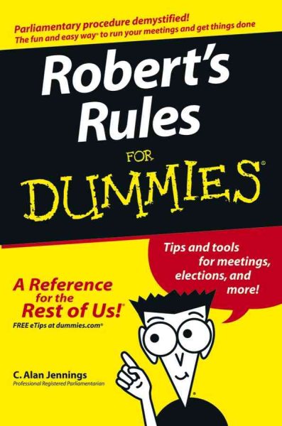 Robert's Rules For Dummies cover