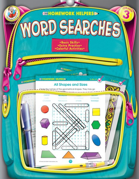 Word Searches Homework Helper, Grade 3 cover
