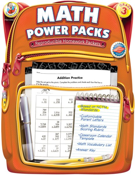 Math Power Packs, Grade 3 cover