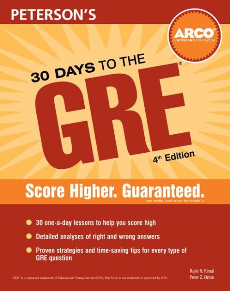 30 Daysto GRE CAT, 4th ed (Arco 30 Days to the GRE CAT)