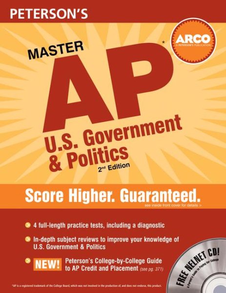 Master AP U.S Government and Politics: Everything You Need to Get AP* Credit and a Head Start on College (Peterson's Ap U. S. Government & Politics) cover