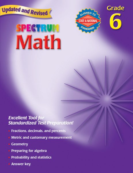 Spectrum Math, Grade 6 cover