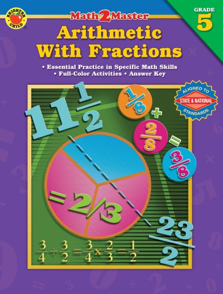 Math 2 Master Arithmetic with Fractions, Grade 5