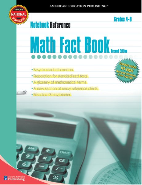 Math Fact Book: Grades 4-8 (Notebook Reference) 2nd Edition cover