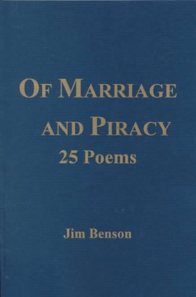 Of Marriage and Piracy: 25 Poems cover