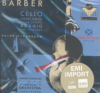 Barber: Cello Concerto / Cello Sonata / Adagio for Strings cover