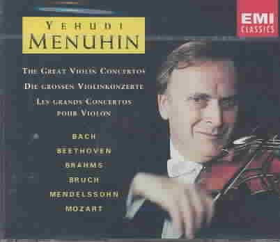 Yehudi Menuhin: The Great Violin Concertos cover