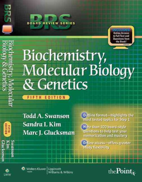 BRS Biochemistry, Molecular Biology, and Genetics, Fifth Edition (Board Review Series) cover