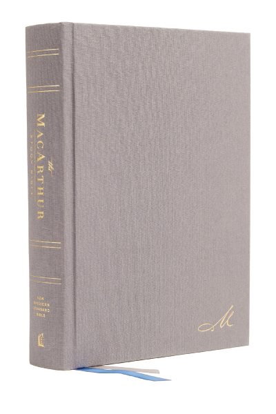 NASB, MacArthur Study Bible, 2nd Edition, Hardcover, Gray, Comfort Print: Unleashing God's Truth One Verse at a Time cover