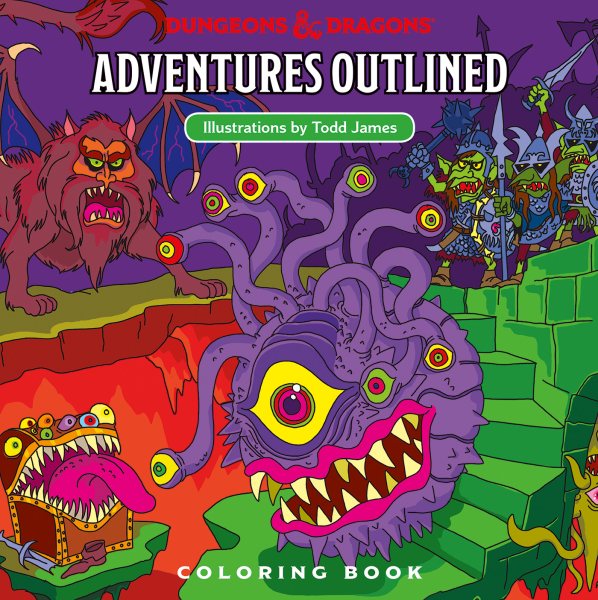 Dungeons & Dragons Adventures Outlined Coloring Book cover