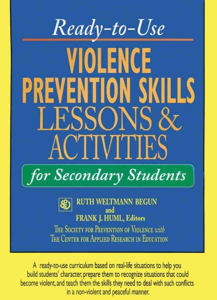 Ready-to-Use Violence Prevention Skills Lessons and Activities for Secondary Students cover