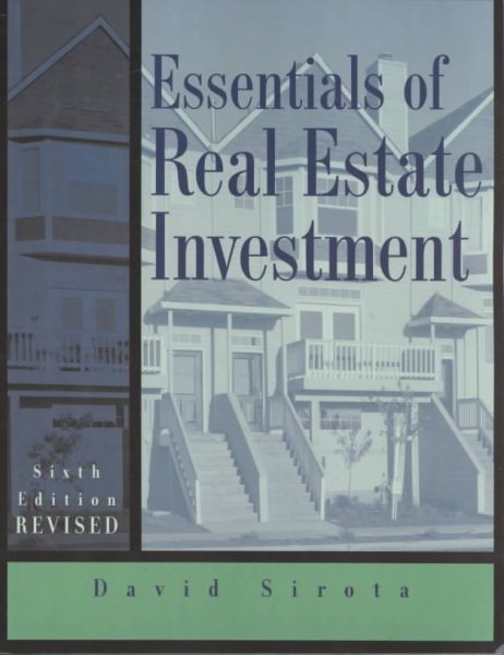 Essentials of Real Estate Investment cover