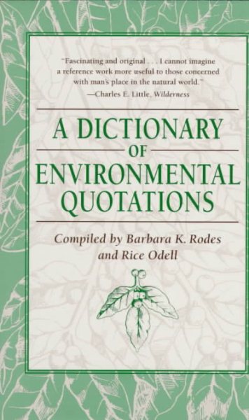 A Dictionary of Environmental Quotations cover