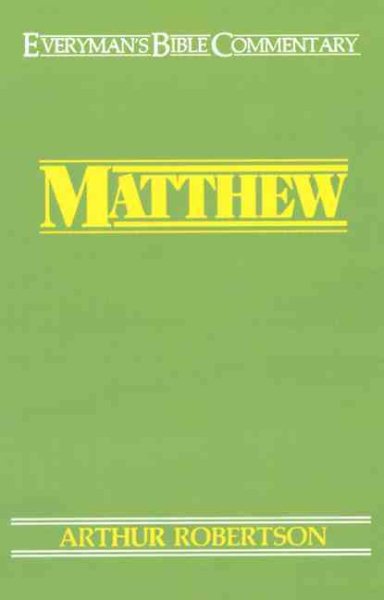 Matthew (Everymans Bible Commentaries) cover