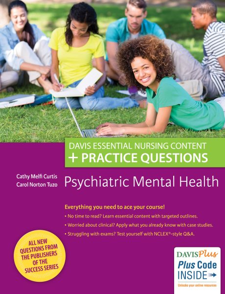 Psychiatric Mental Health: Davis Essential Nursing Content + Practice Questions cover