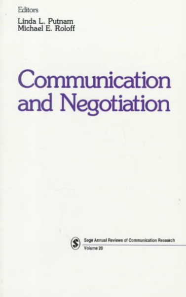 Communication and Negotiation (SAGE Series in Communication Research) cover