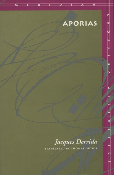 Aporias (Meridian: Crossing Aesthetics) cover