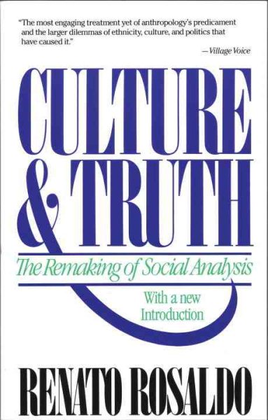 Culture & Truth: The Remaking of Social Analysis cover