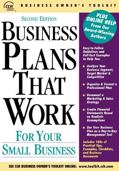 Business Plans That Work for Your Small Business (Business Owner's Toolkit series) cover