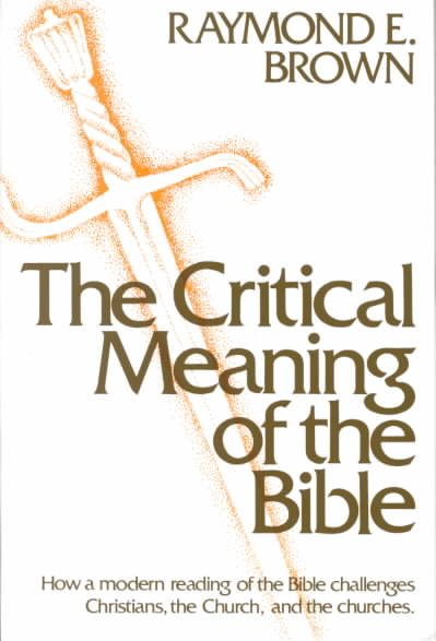 The Critical Meaning of the Bible cover
