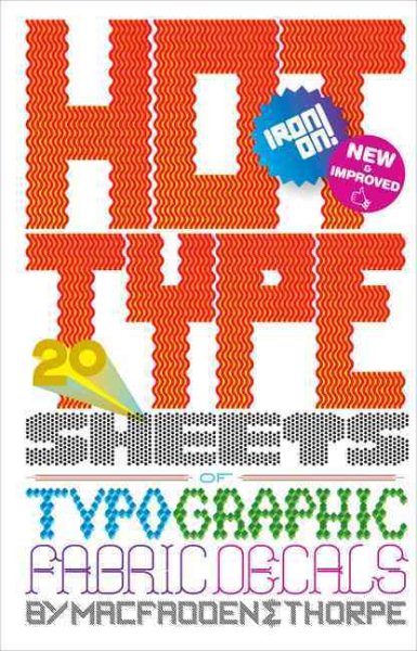 Hot Type: 20 Sheets of Typographic Fabric Transfers