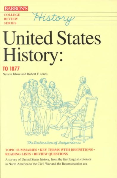 United States History, To 1877 (Barron's College Review Series. History) cover