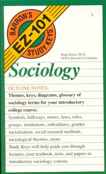 Sociology (Barron's Ez-101 Study Keys) cover