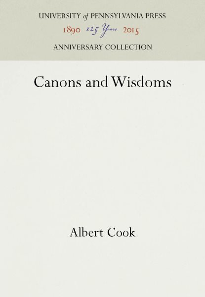 Canons and Wisdoms cover