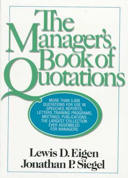 The Manager's Book of Quotations