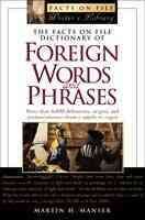 Facts on File Dictionary of Foreign Words and Phrases (Facts on File Writer's Library) cover