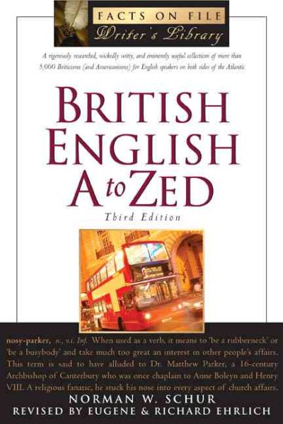 British English a to Zed (Writers Library) cover