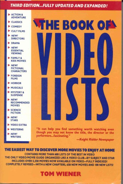 Book of Video Lists 1991