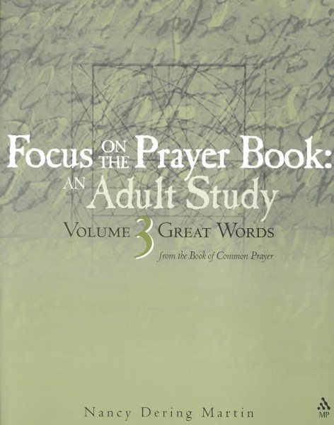 Focus on the Prayer Book - Great Words Volume 3 cover