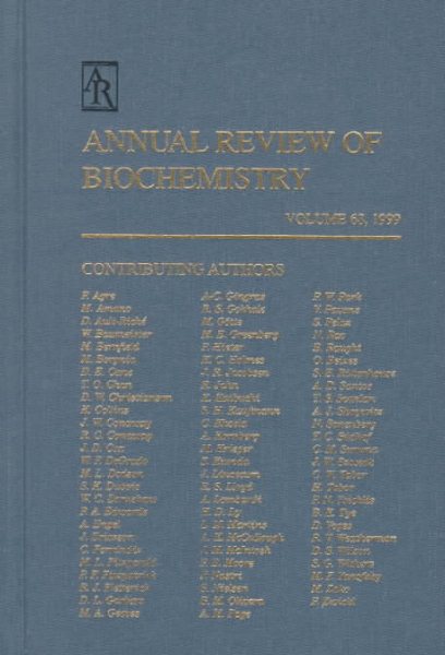 Annual Review of Biochemistry: 1999 cover